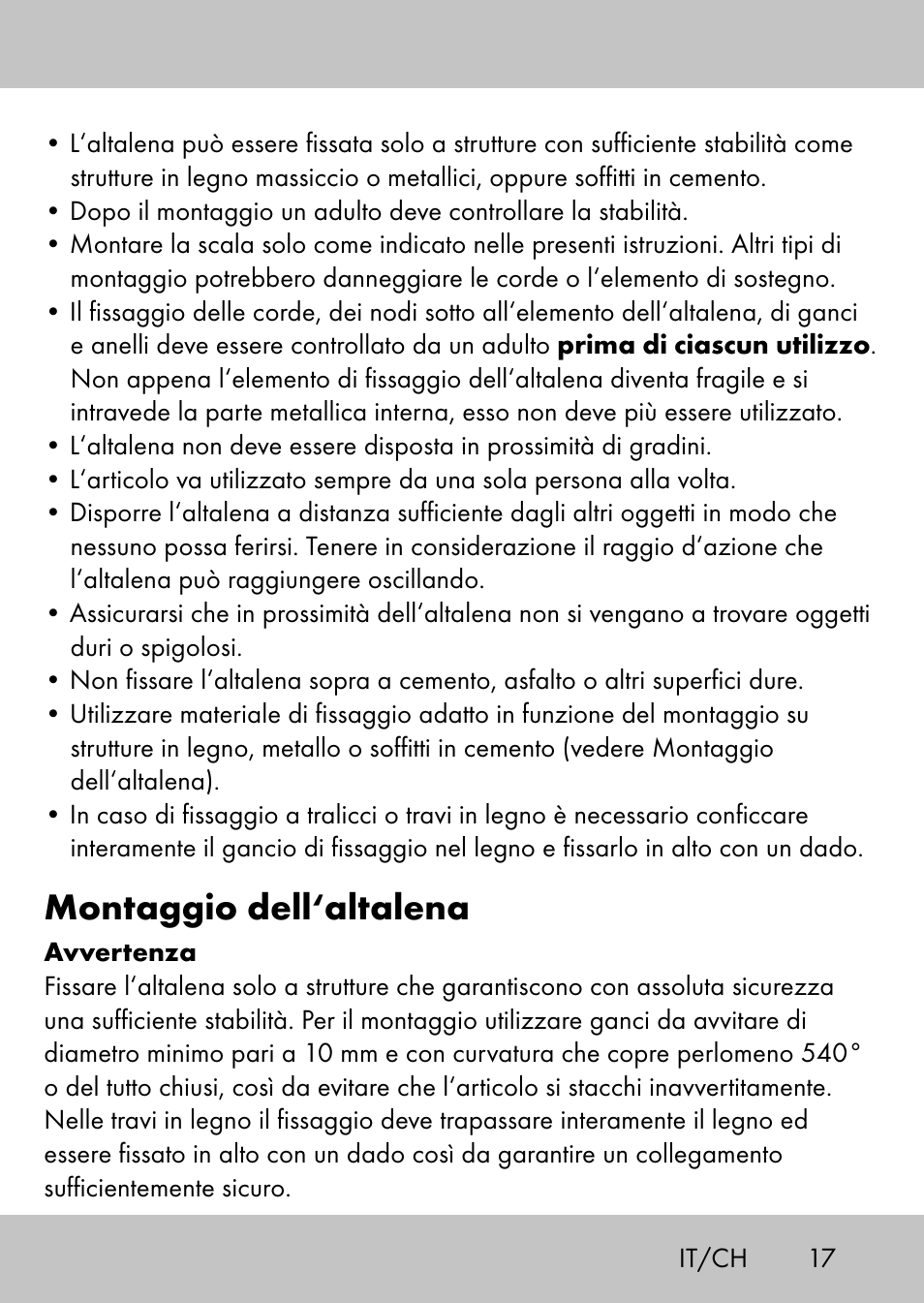 Montaggio dell‘altalena | Playtive Swing StyleC User Manual | Page 15 / 24