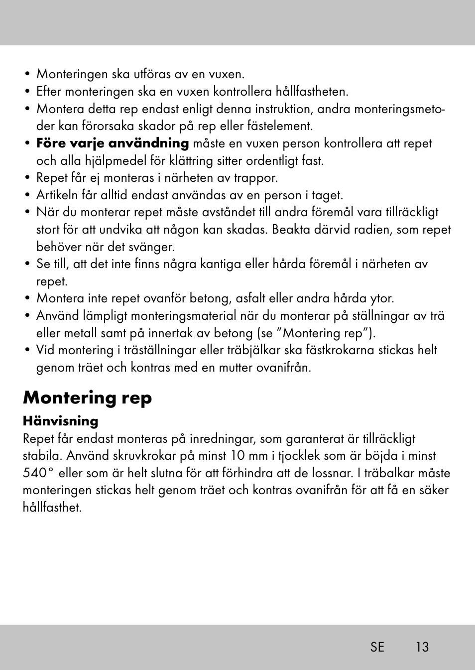 Montering rep | Playtive Swing StyleB User Manual | Page 11 / 32