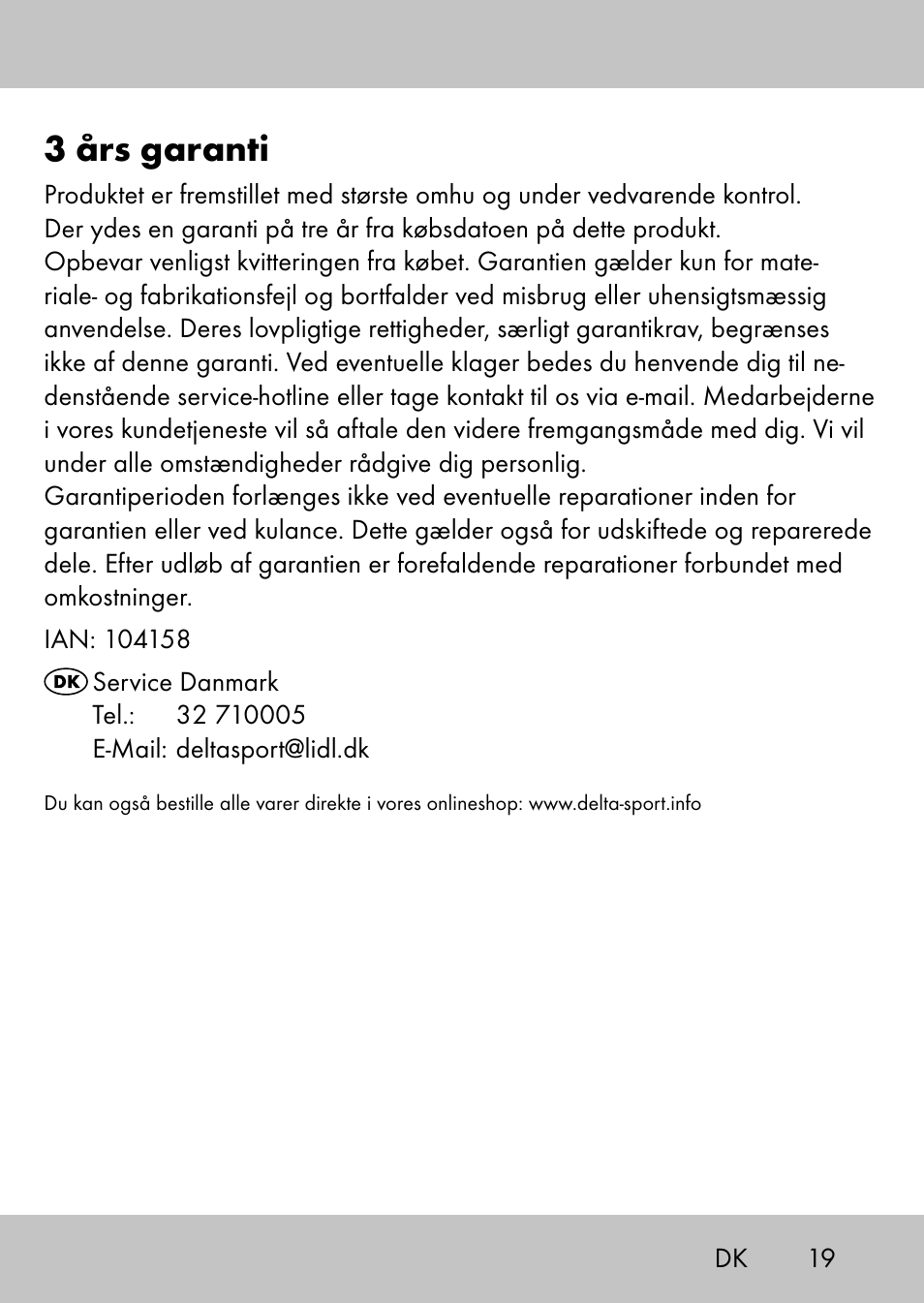 3 års garanti | Playtive Swing StyleB User Manual | Page 17 / 32