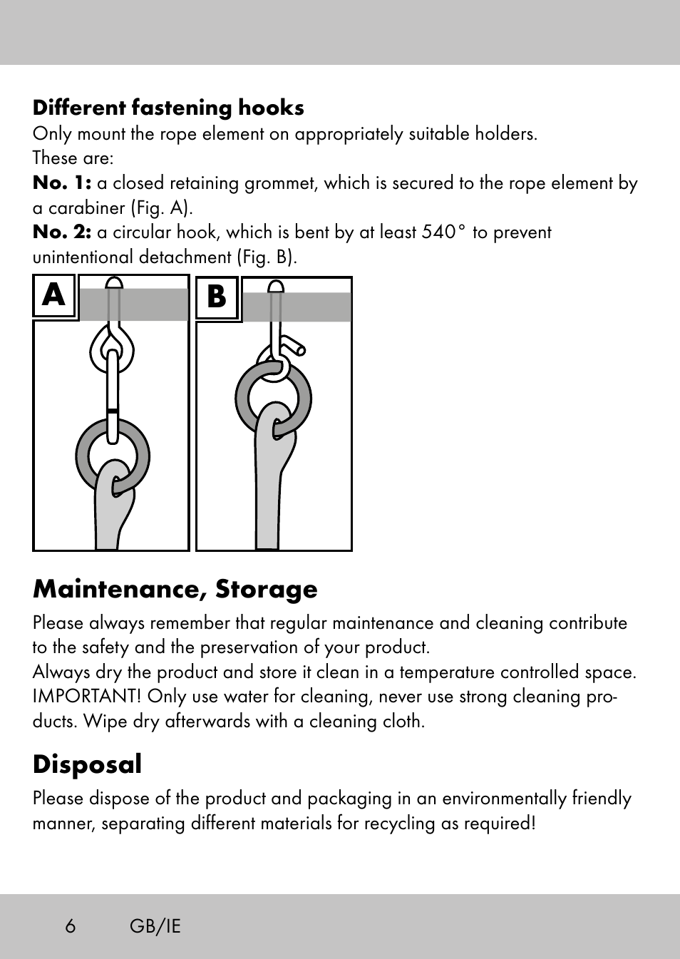 Maintenance, storage, Disposal | Playtive Swing StyleB User Manual | Page 4 / 32