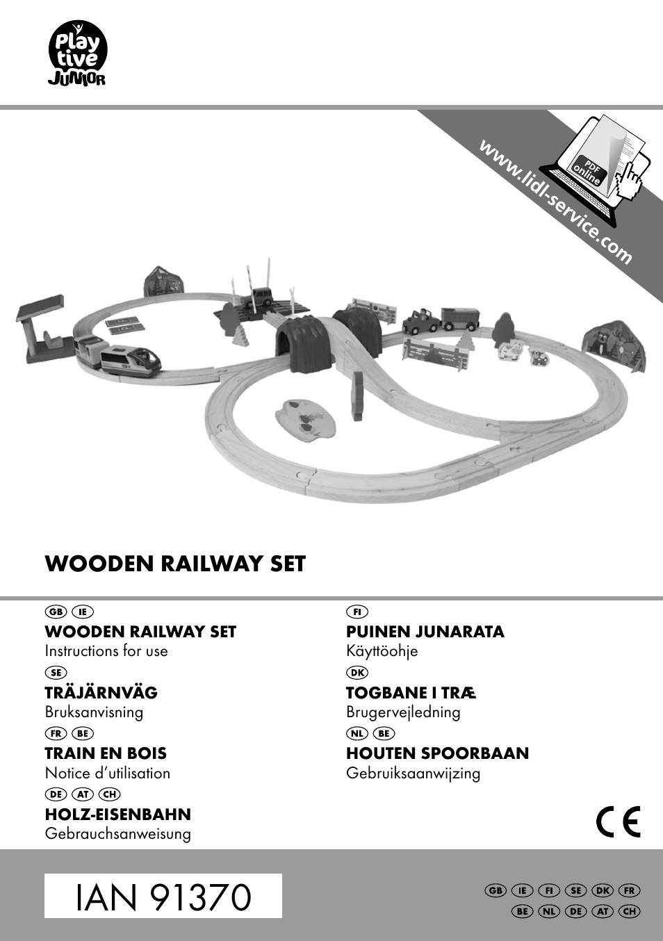 Playtive WOODEN RAILWAY SET User Manual | 20 pages