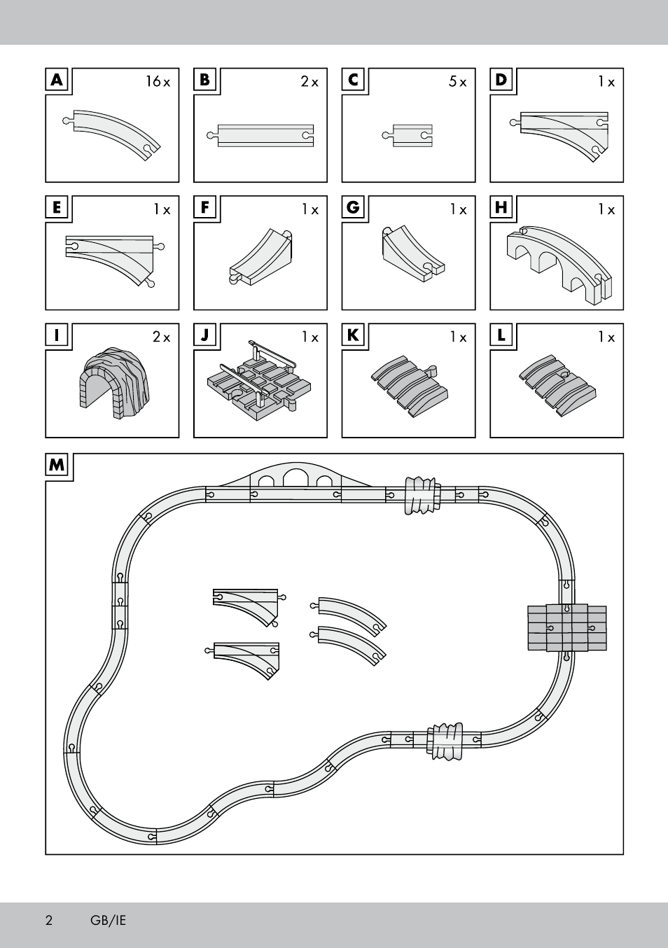 Playtive WOODEN RAILWAY SET User Manual | Page 2 / 20
