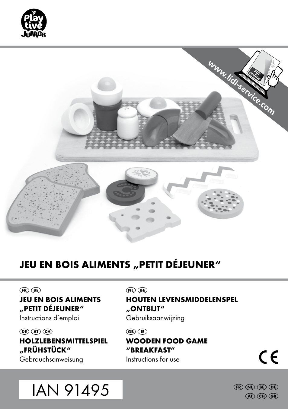 Playtive JUEGO DE DESAYUNO ALIMENTI GIOCATTOLO IN LEGNO COLAZIONE User Manual | 8 pages