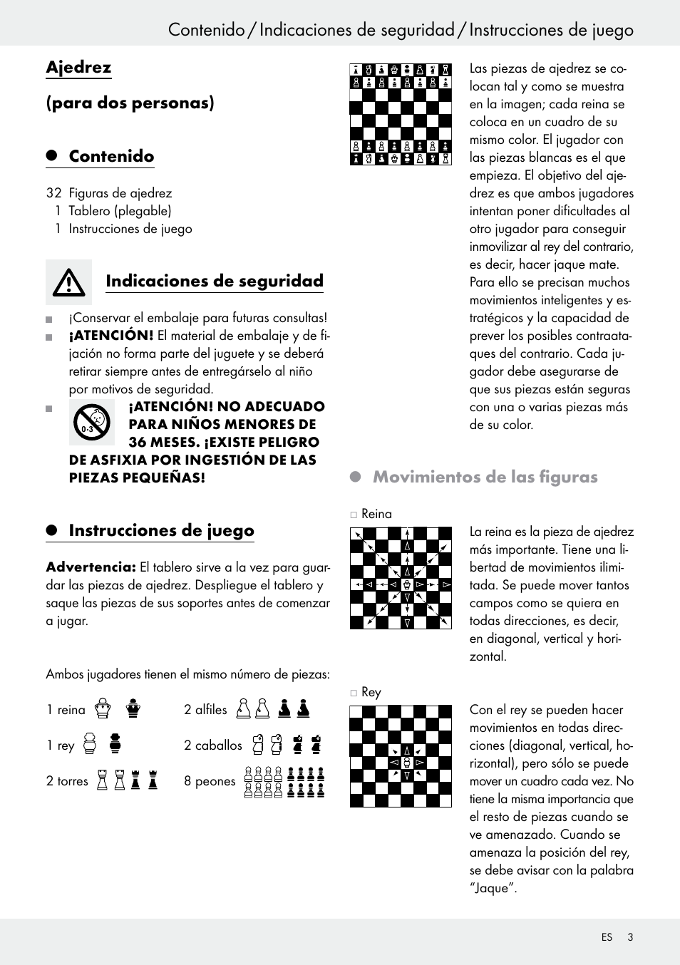 Playtive Chess Set User Manual | Page 3 / 18