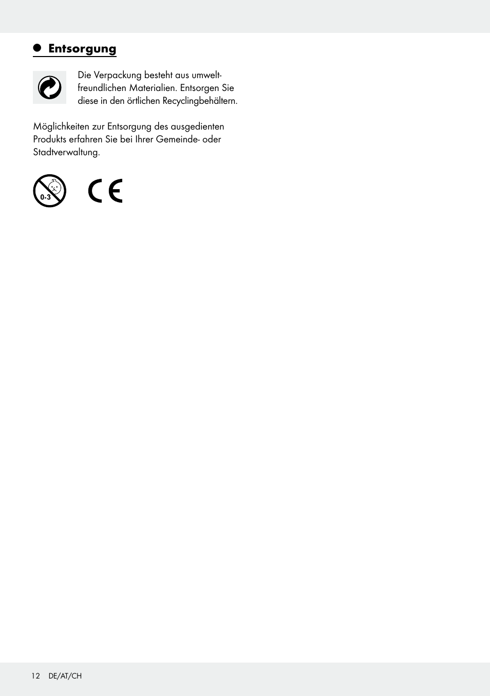 Entsorgung | Playtive Chinese Chequers User Manual | Page 12 / 13