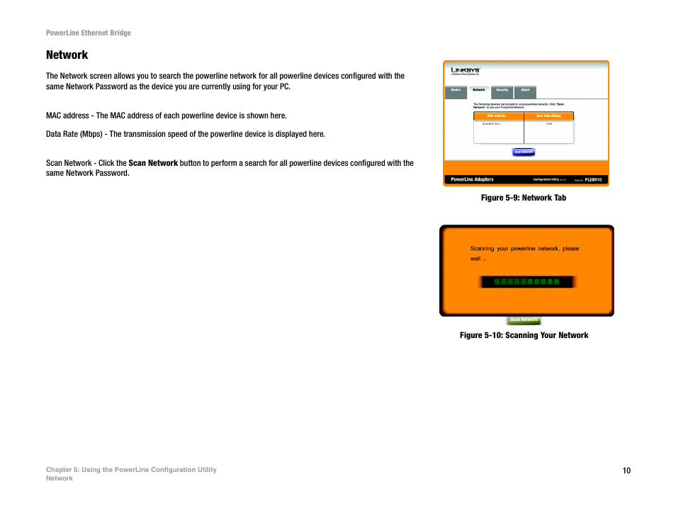 Network | Linksys PLEBR10 User Manual | Page 14 / 29