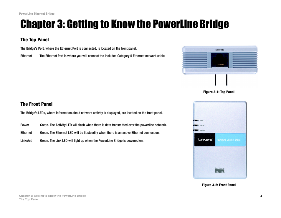 Chapter 3: getting to know the powerline bridge | Linksys PLEBR10 User Manual | Page 8 / 29