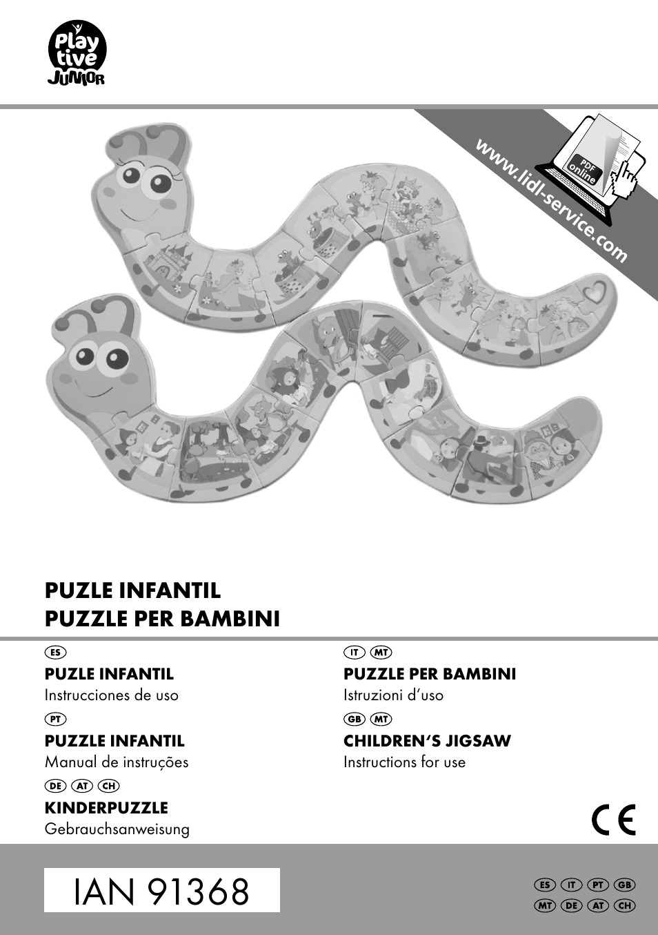 Playtive CHILDREN‘S JIGSAW User Manual | 8 pages