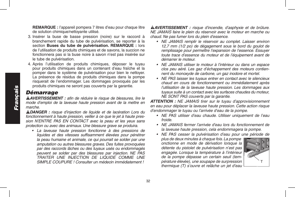 Français, Démarrage | DeWalt N0003431 User Manual | Page 32 / 68