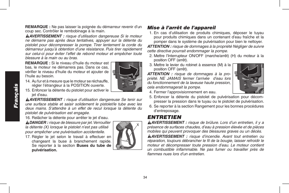 Français, Entretien | DeWalt N0003431 User Manual | Page 34 / 68