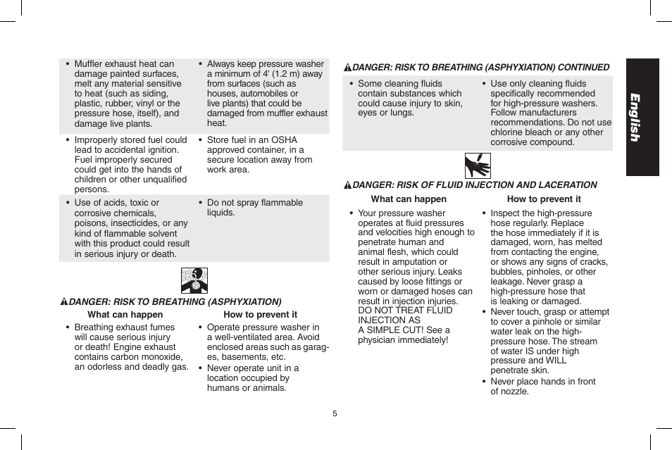 English | DeWalt N0003431 User Manual | Page 5 / 68