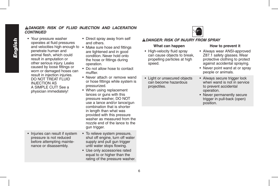 English | DeWalt N0003431 User Manual | Page 6 / 68