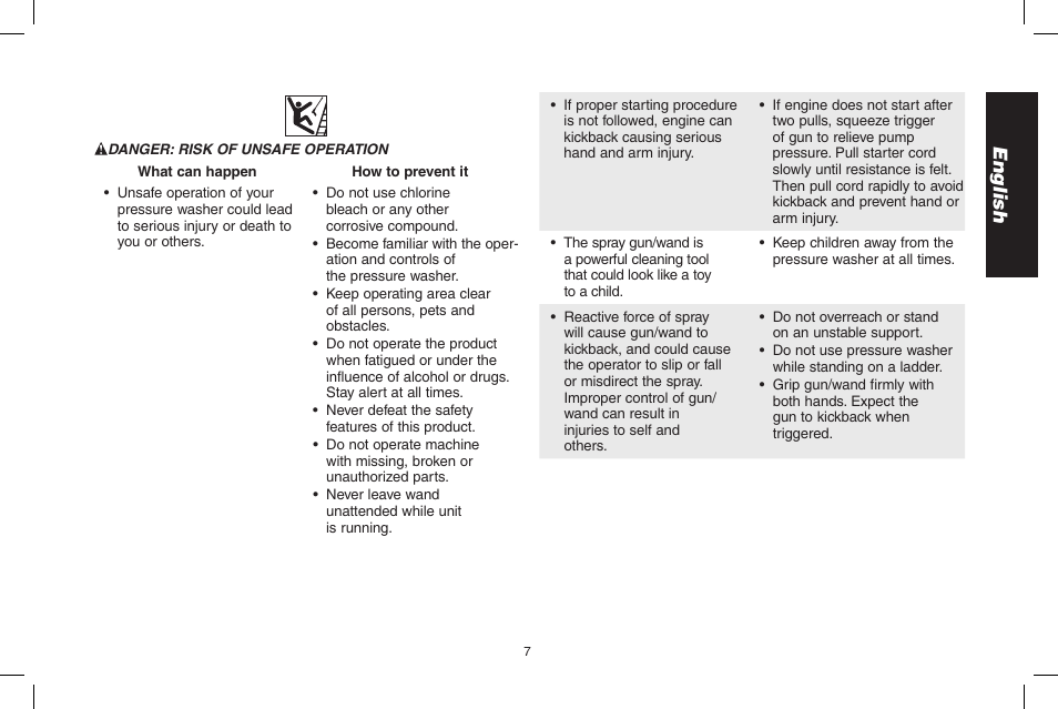 English | DeWalt N0003431 User Manual | Page 7 / 68