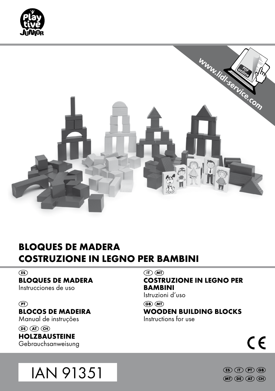 Playtive WOODEN BUILDING BLOCKS User Manual | 8 pages