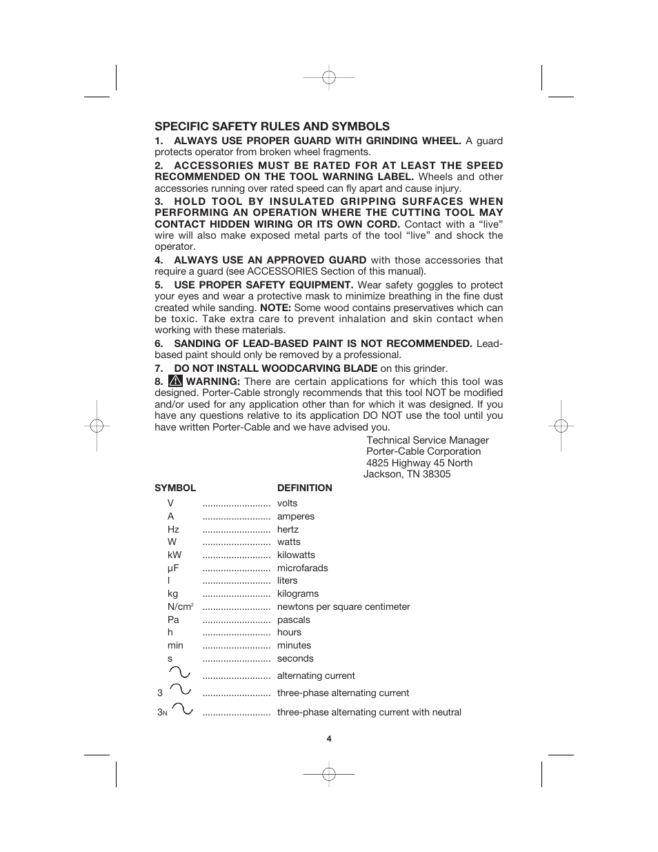 Porter-Cable MODEL 7408 User Manual | Page 4 / 13