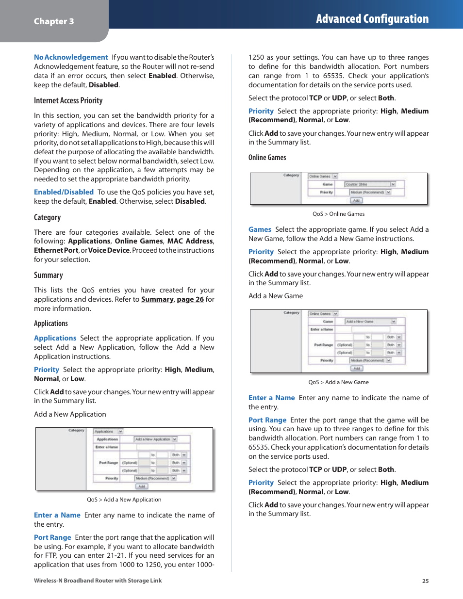 Advanced configuration | Linksys WRT160NL User Manual | Page 29 / 65