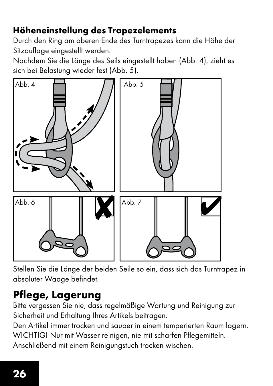 Pflege, lagerung | Playtive RING TRAPEZE User Manual | Page 24 / 28