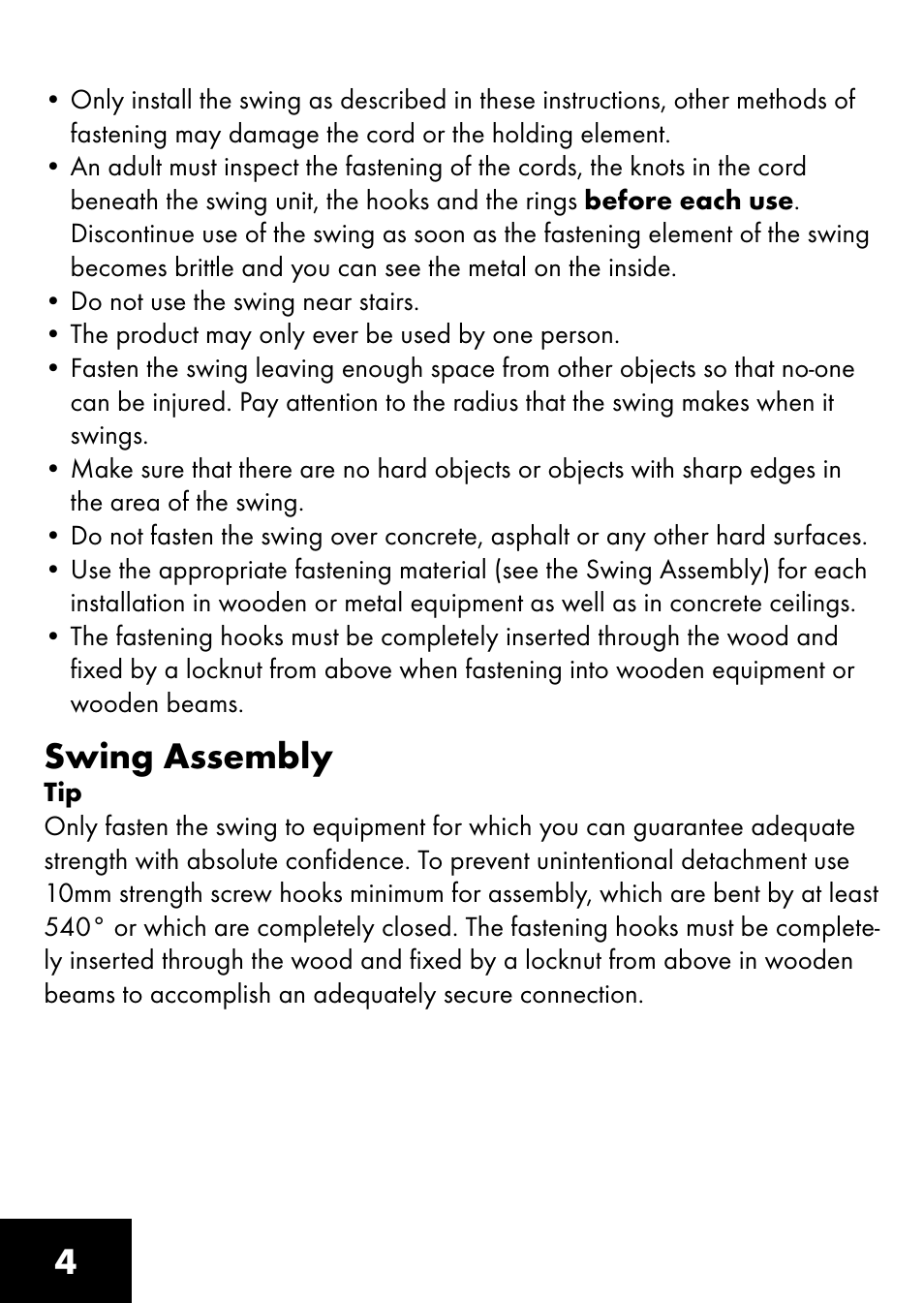 Swing assembly | Playtive BOARD SWING User Manual | Page 2 / 32