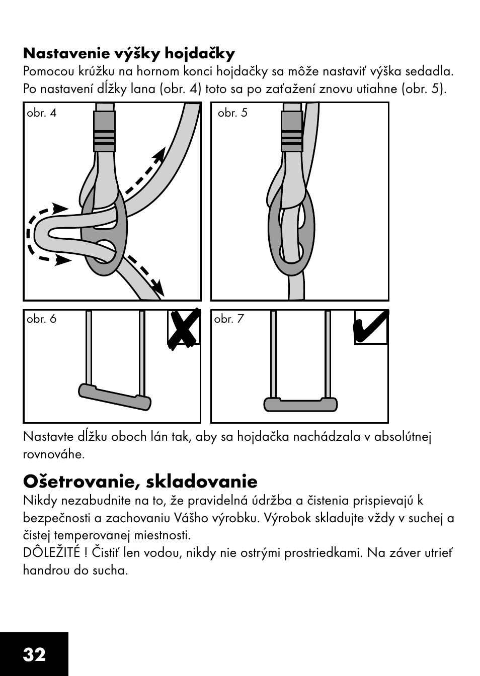 Ošetrovanie, skladovanie | Playtive BOARD SWING User Manual | Page 30 / 32