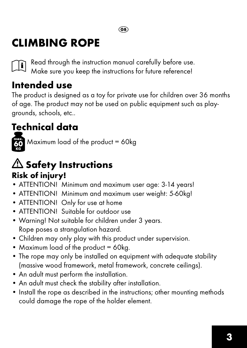 Playtive CLIMBING ROPE User Manual | 28 pages