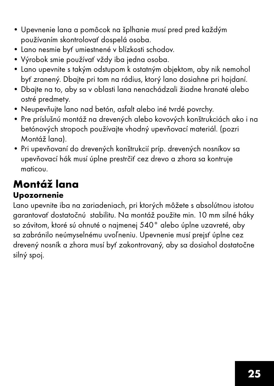 Montáž lana | Playtive CLIMBING ROPE User Manual | Page 23 / 28