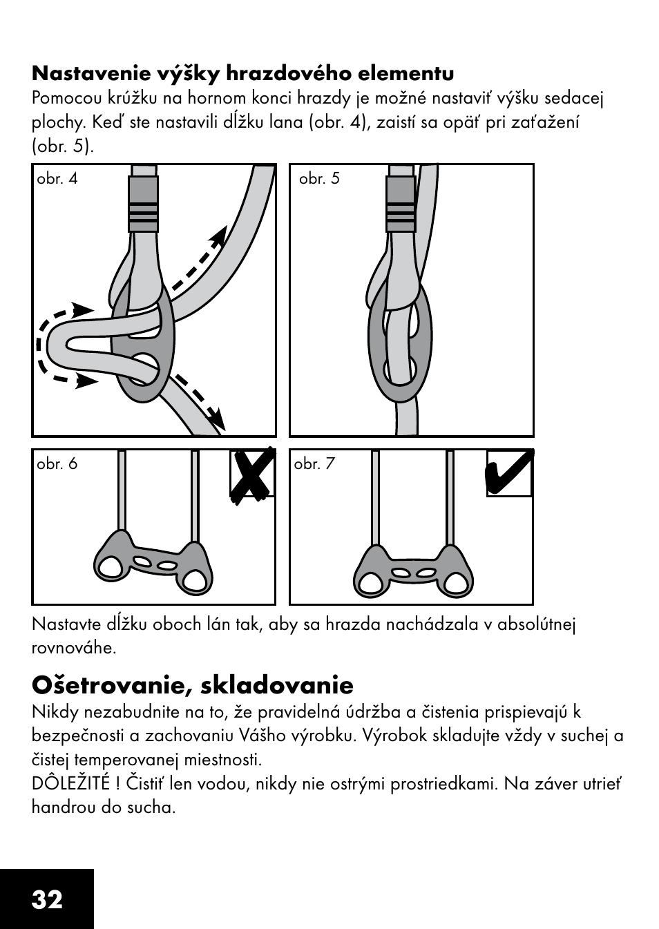 Ošetrovanie, skladovanie | Playtive RING TRAPEZE User Manual | Page 30 / 32