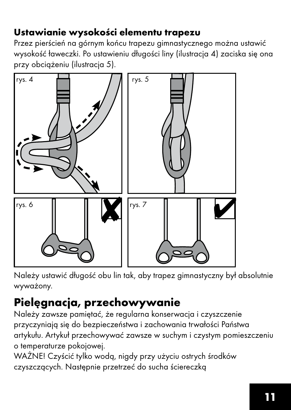 Pielęgnacja, przechowywanie | Playtive RING TRAPEZE User Manual | Page 9 / 32