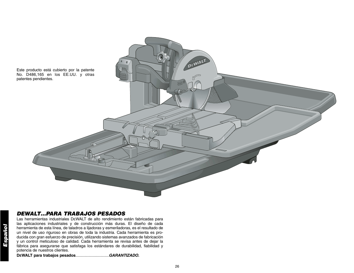 Español dewalt…para trabajos pesados | DeWalt D24000 User Manual | Page 28 / 42