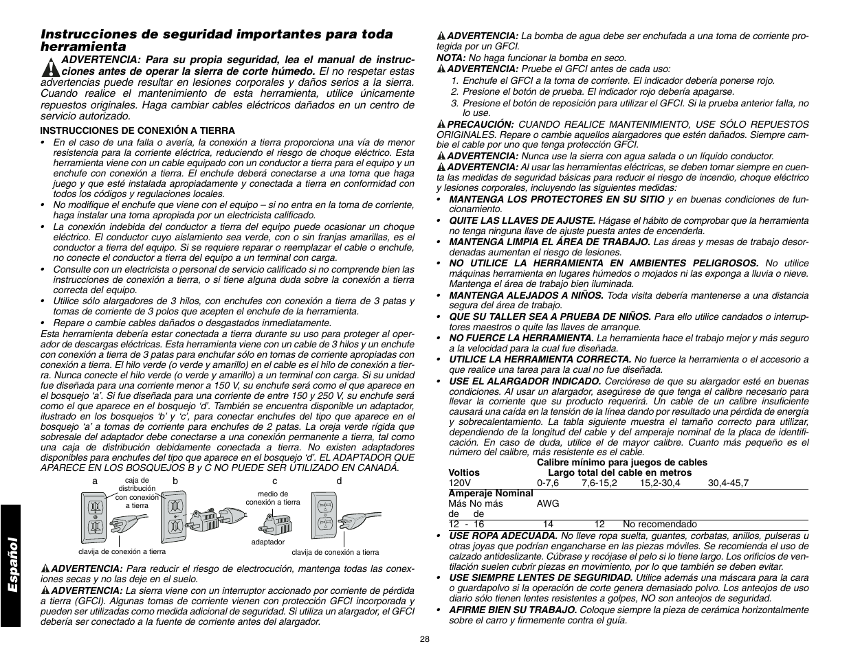 Español | DeWalt D24000 User Manual | Page 30 / 42