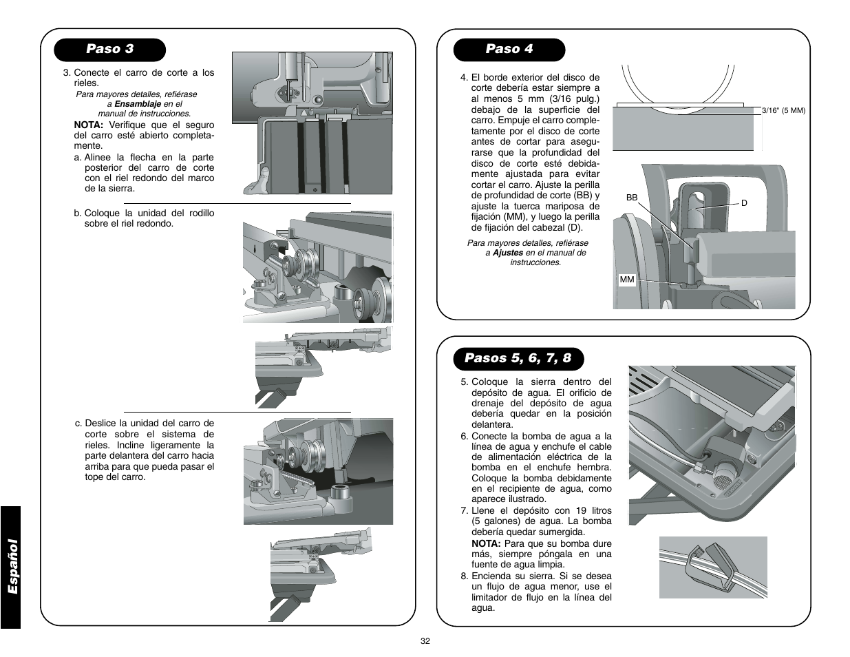 Español, Paso 3 | DeWalt D24000 User Manual | Page 34 / 42