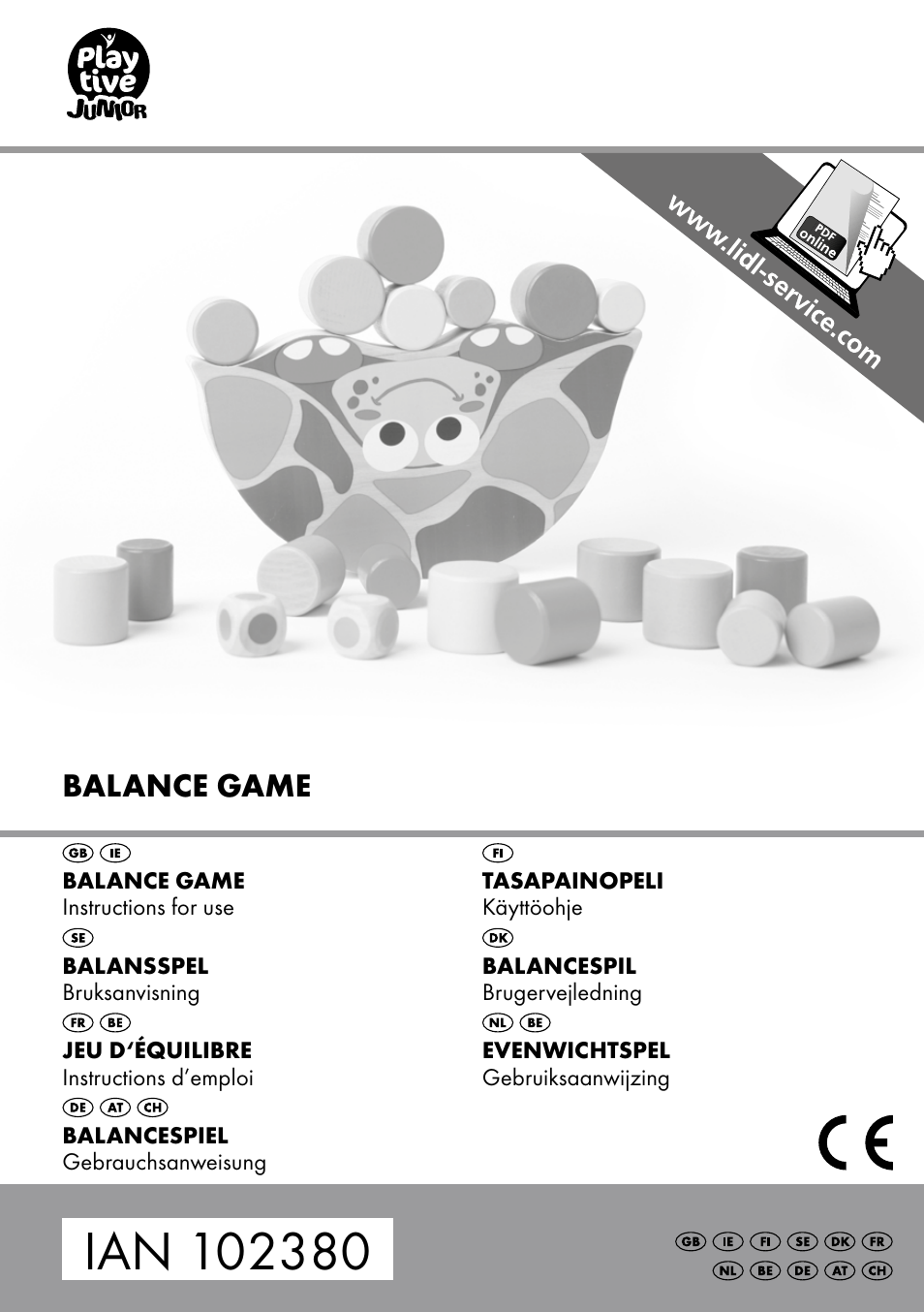 Playtive BALANCE GAME User Manual | 16 pages