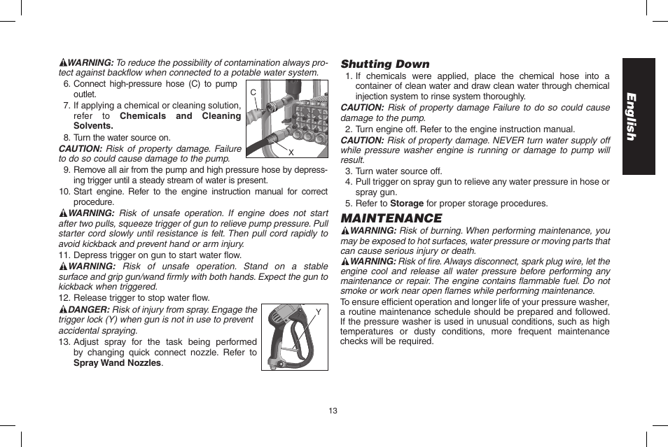 English, Maintenance | DeWalt DP3900 User Manual | Page 13 / 64