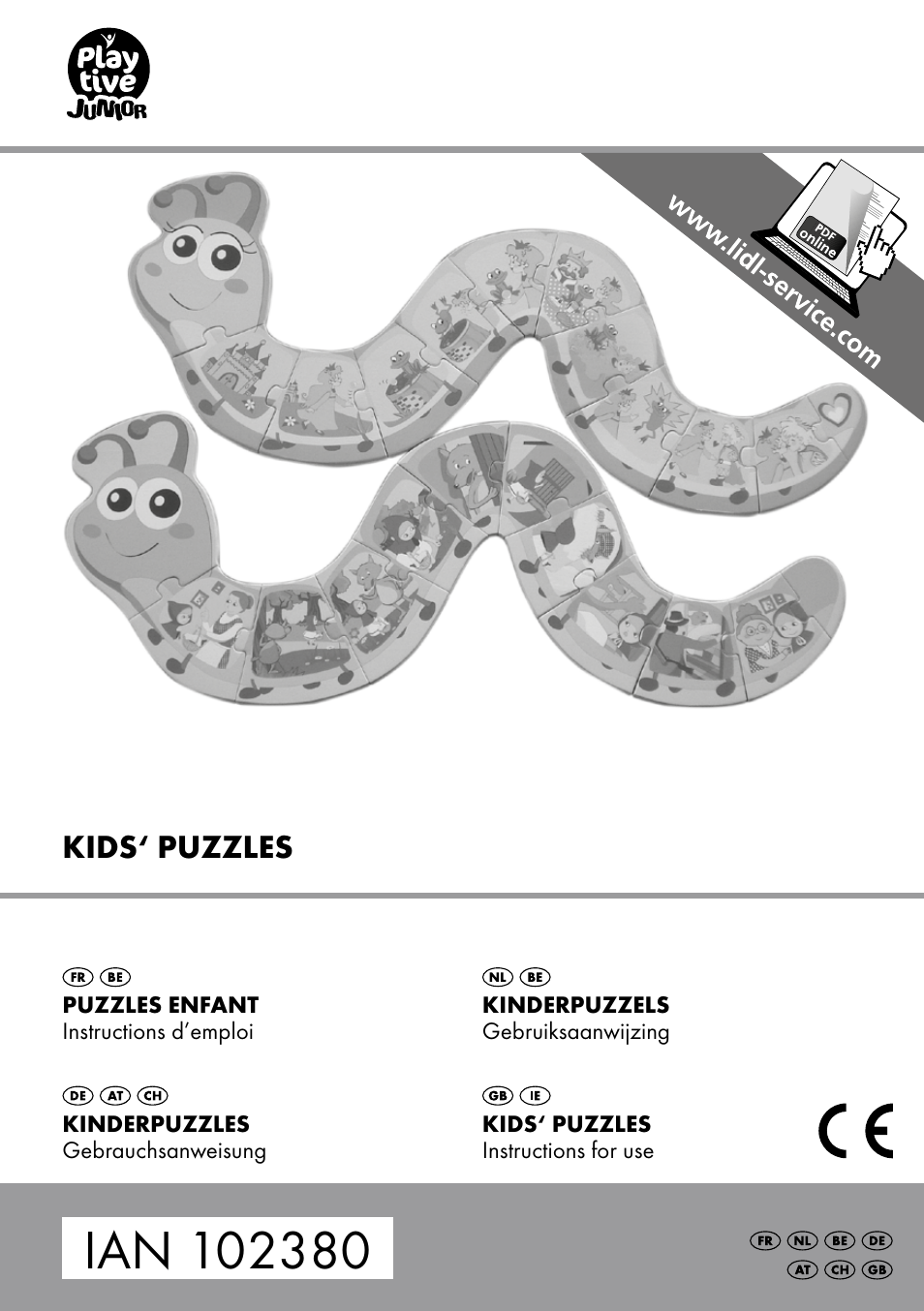 Playtive KIDS‘ PUZZLES User Manual | 8 pages