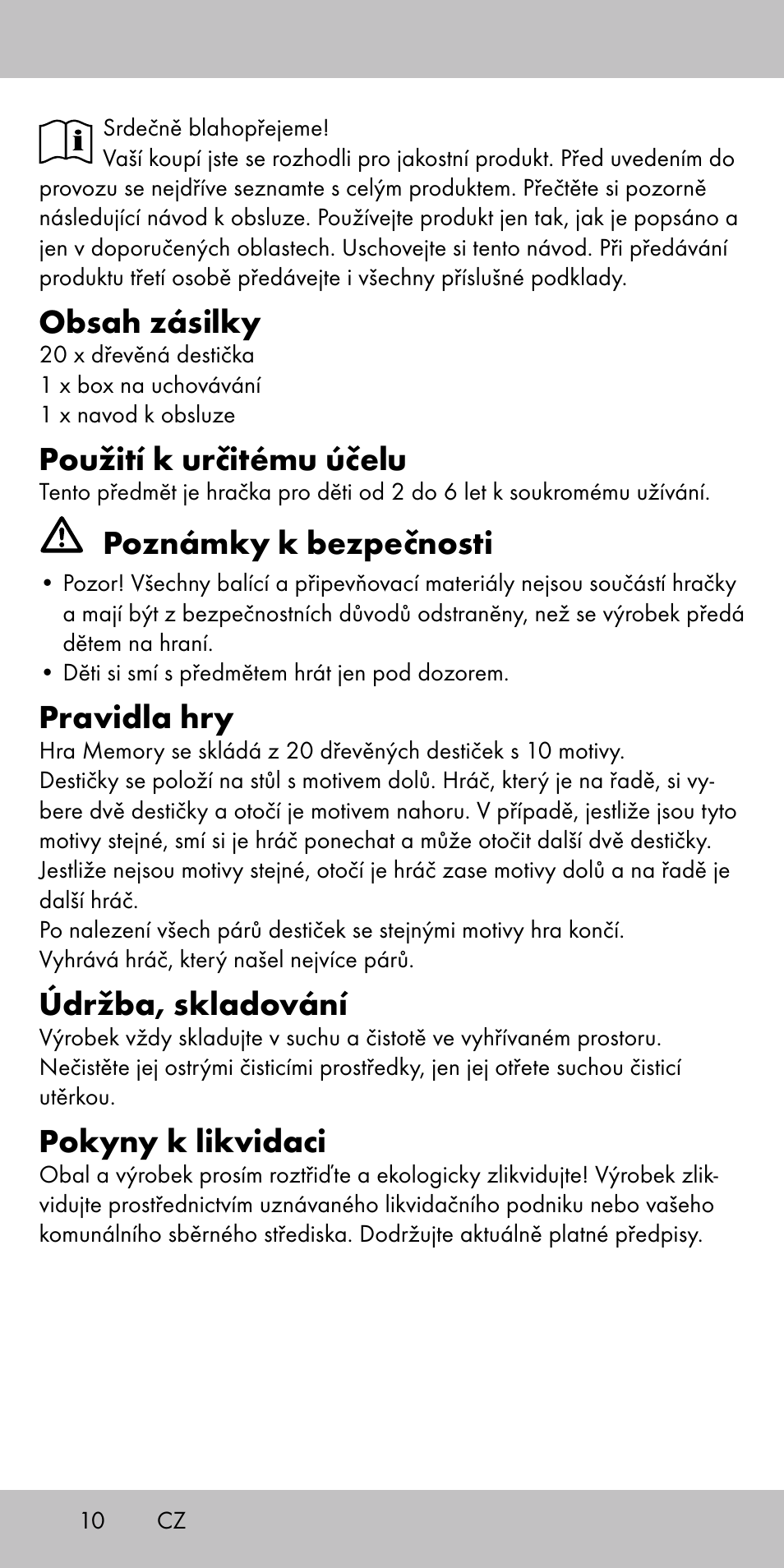 Playtive MEMORY GAME User Manual | Page 10 / 16