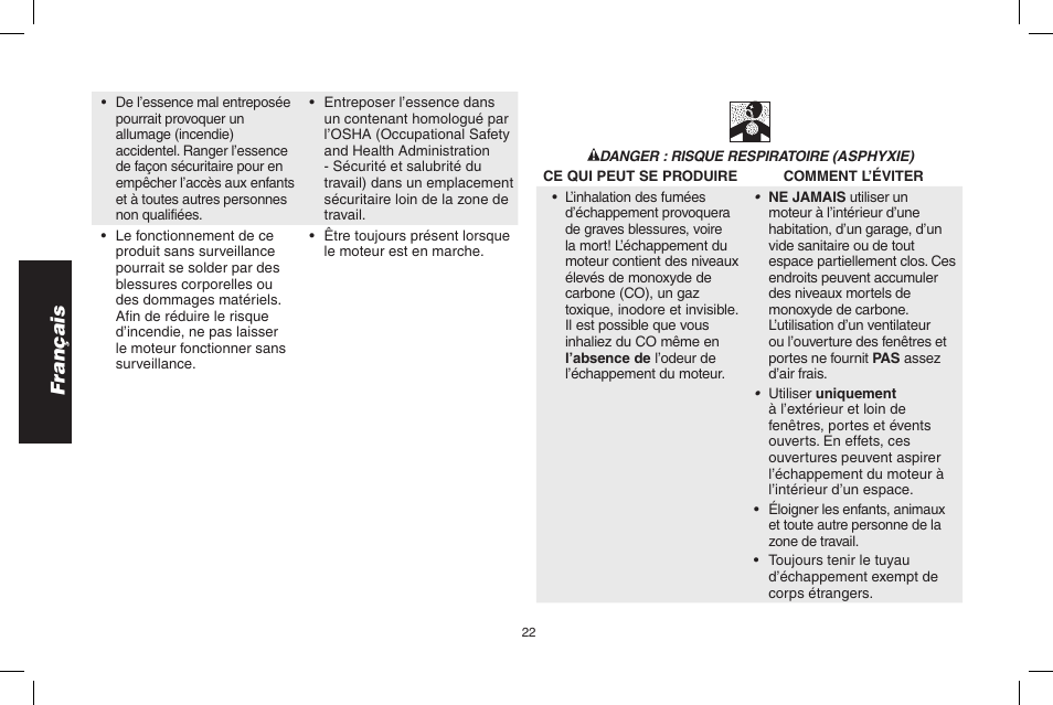 Français | DeWalt N005044 User Manual | Page 22 / 60