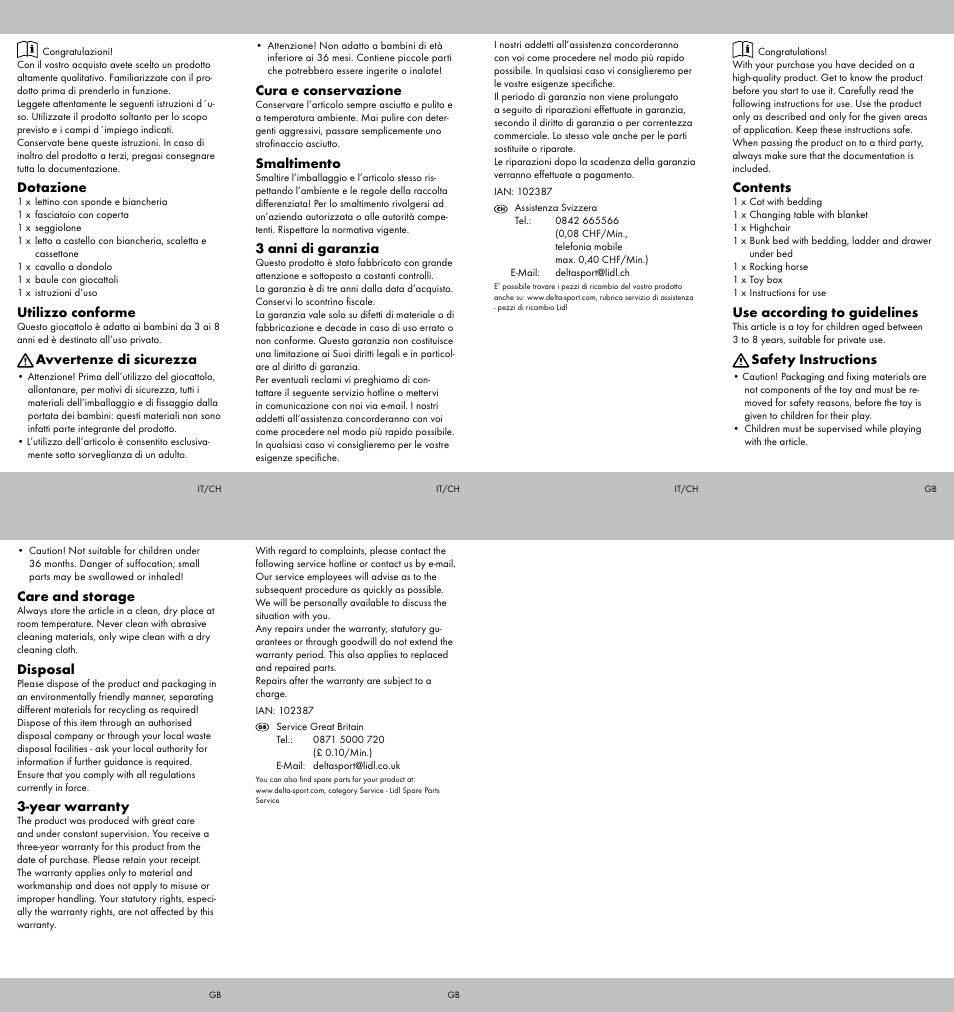 Playtive DOLL‘S HOUSE FURNITURE NURSERY User Manual | Page 2 / 2