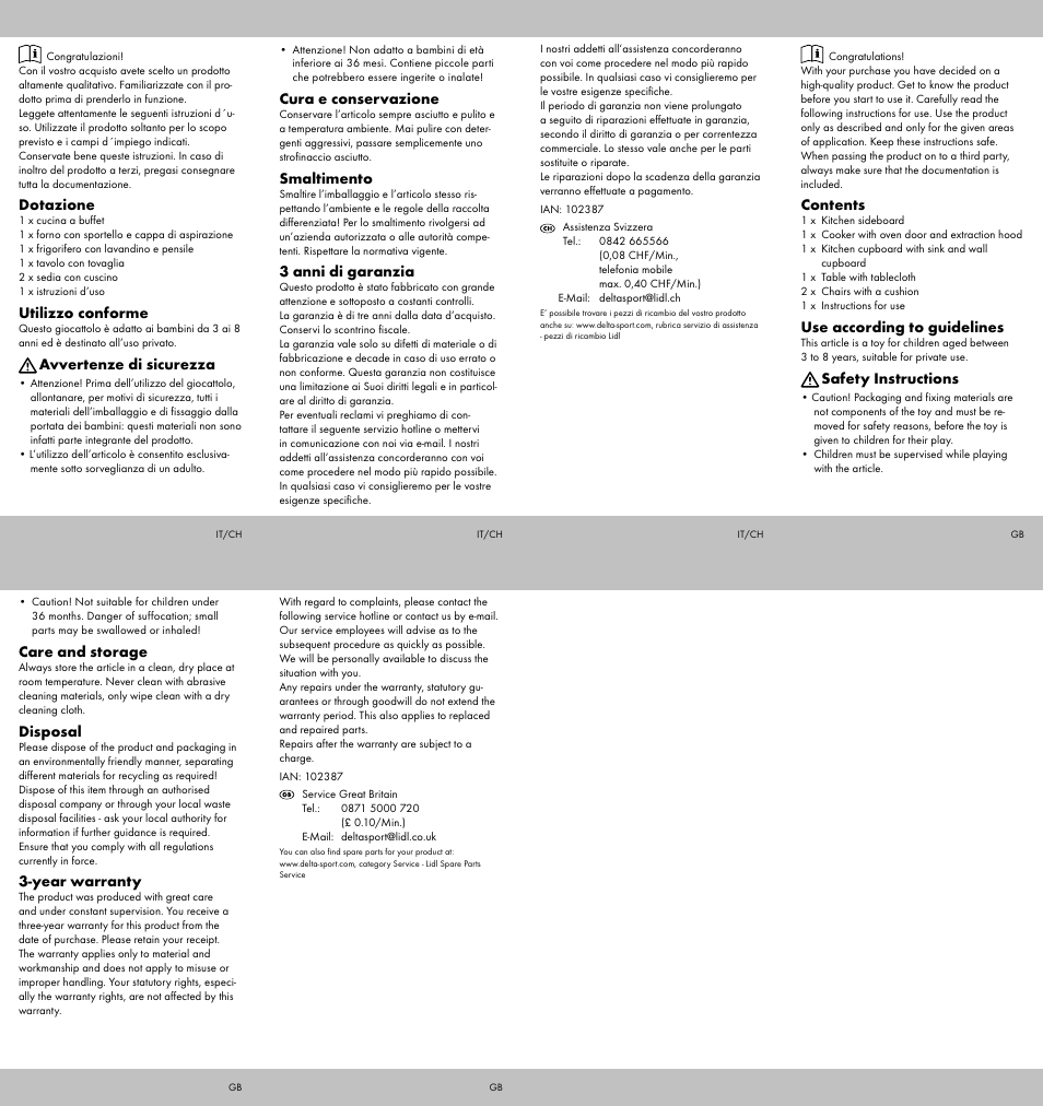 Playtive DOLL‘S HOUSE FURNITURE KITCHEN User Manual | Page 2 / 2