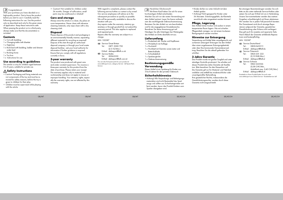 Playtive DOLL‘S HOUSE FURNITURE NURSERY User Manual | Page 2 / 2