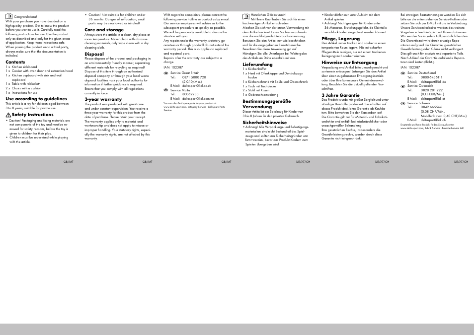 Playtive DOLL‘S HOUSE FURNITURE KITCHEN User Manual | Page 2 / 2