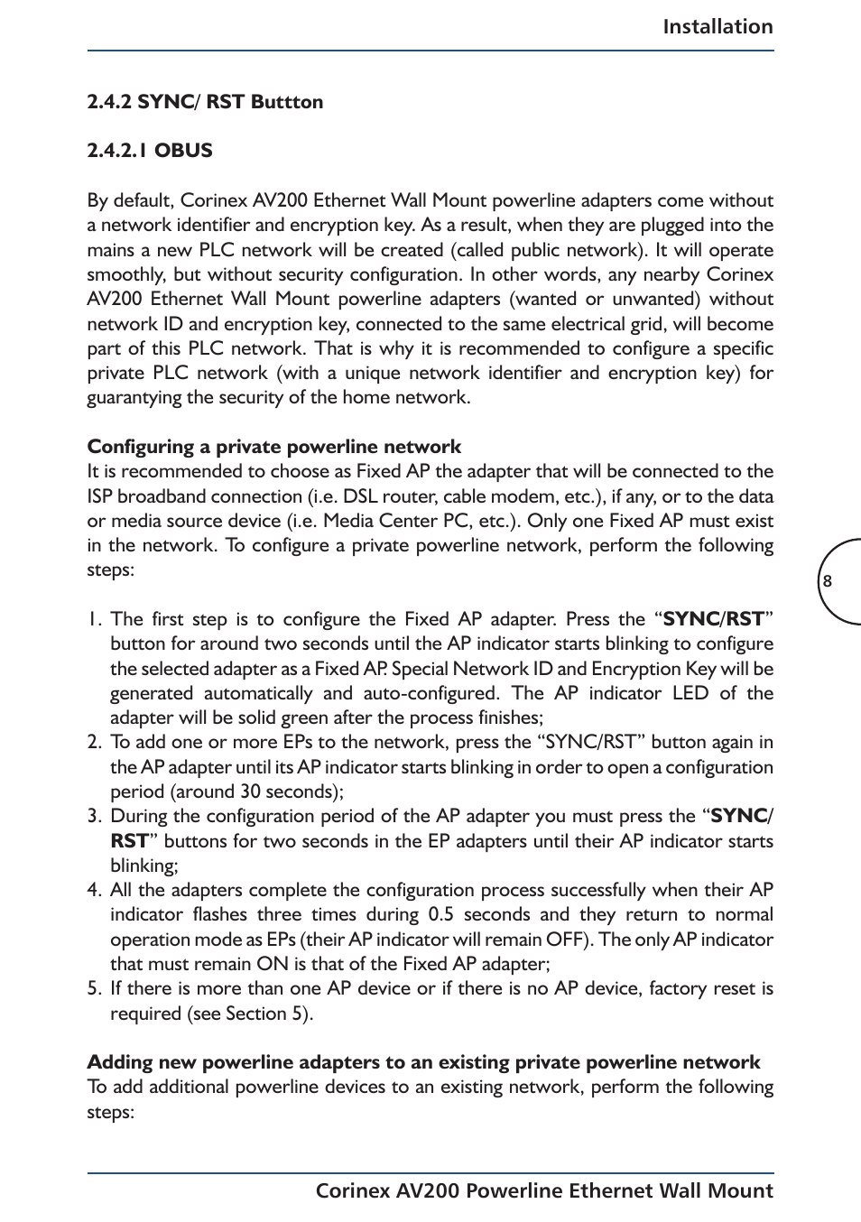 Corinex AV200 User Manual | Page 10 / 50