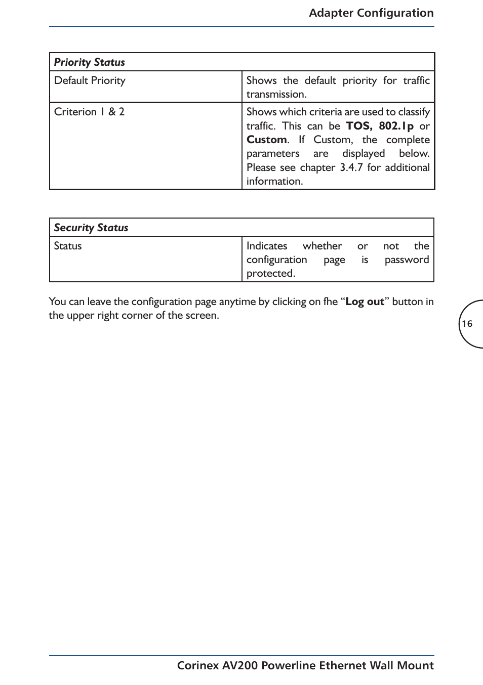 Corinex AV200 User Manual | Page 18 / 50