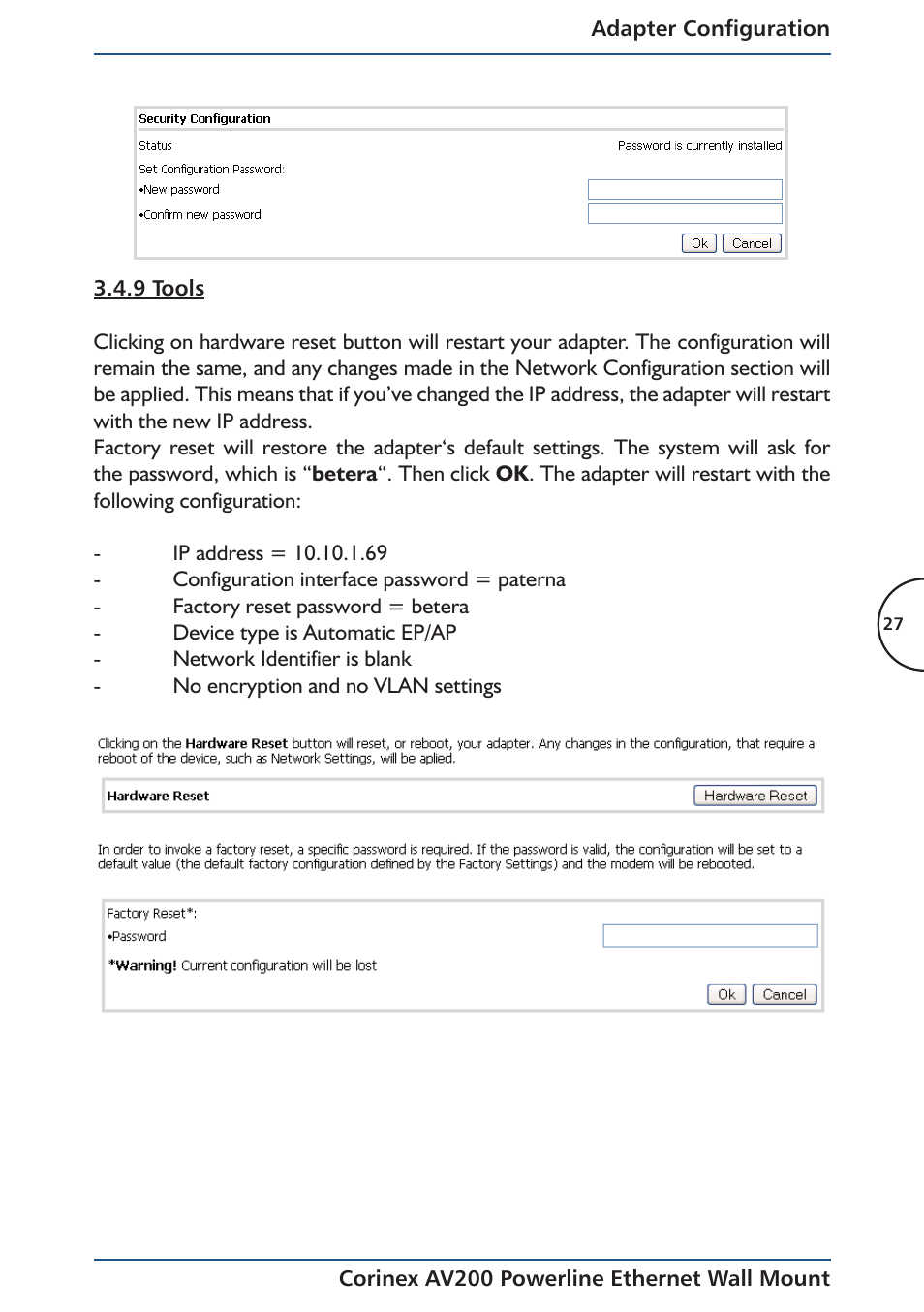 Corinex AV200 User Manual | Page 29 / 50