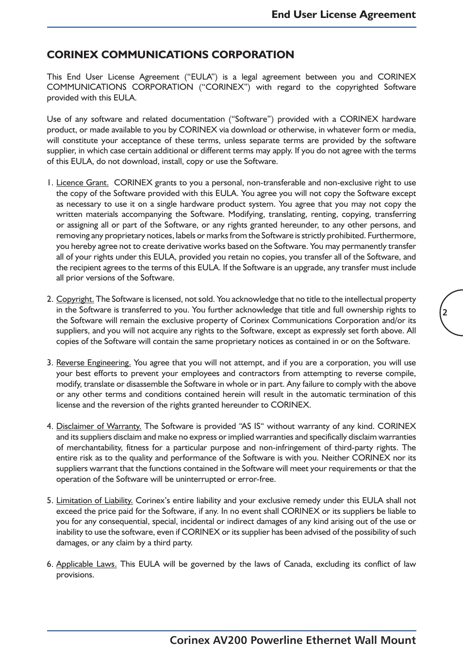 Corinex AV200 User Manual | Page 4 / 50