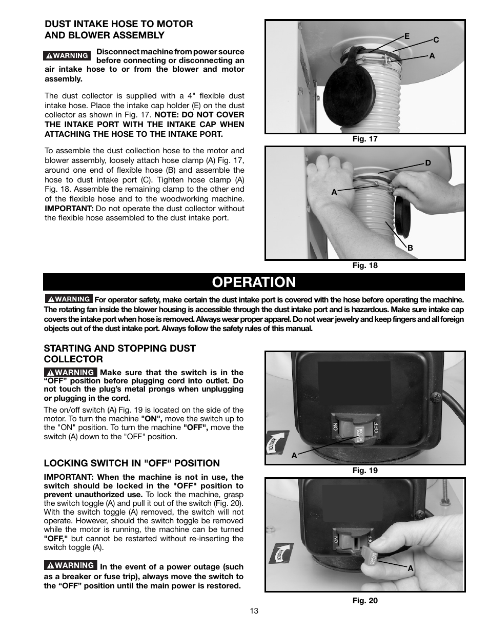 Operation | Delta A15097 User Manual | Page 13 / 40