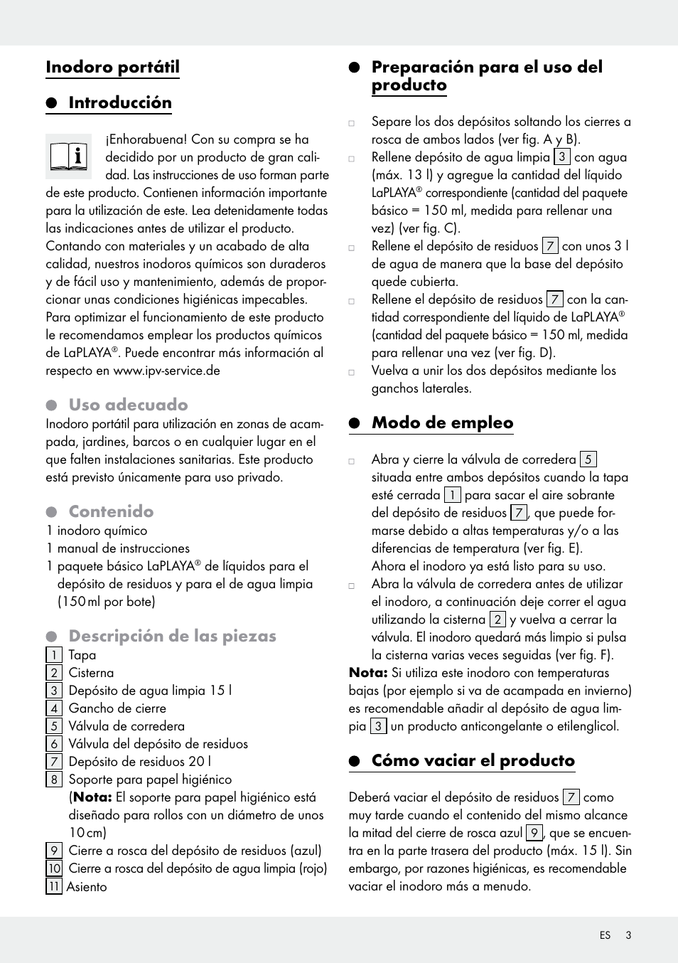 Rocktrail Portable Toilet User Manual | Page 3 / 12