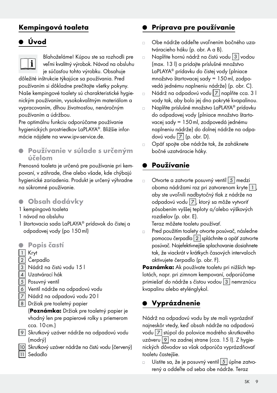 Rocktrail Portable Toilet User Manual | Page 9 / 14