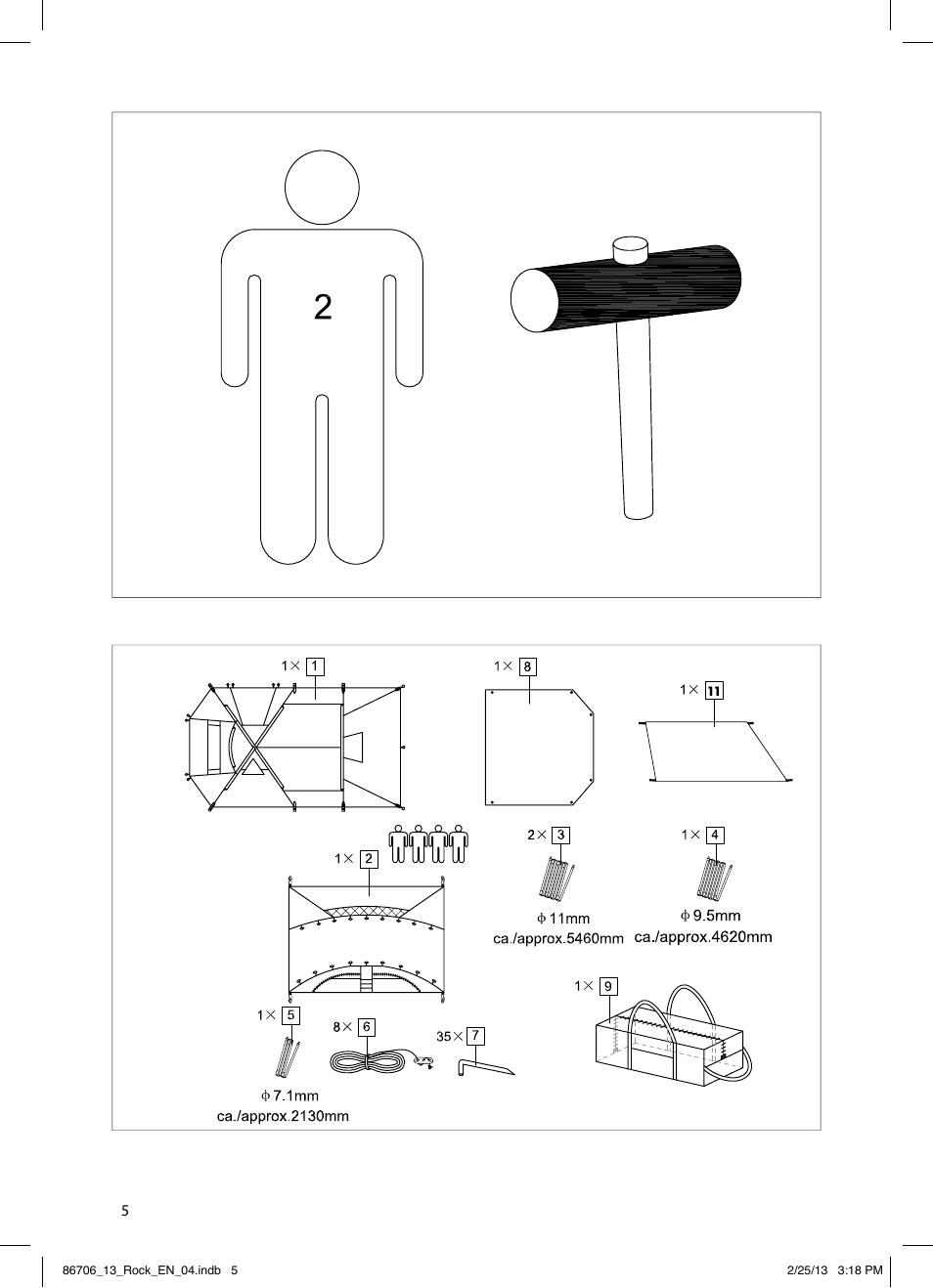 Rocktrail 4 Man Tent T13843 User Manual | Page 5 / 8
