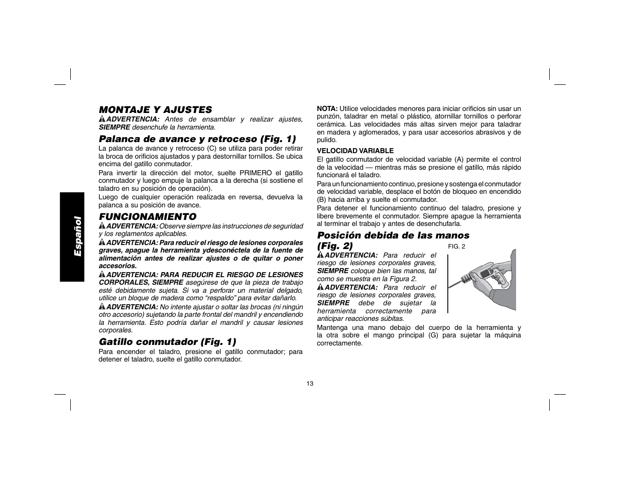 DeWalt DWD010 User Manual | Page 14 / 28