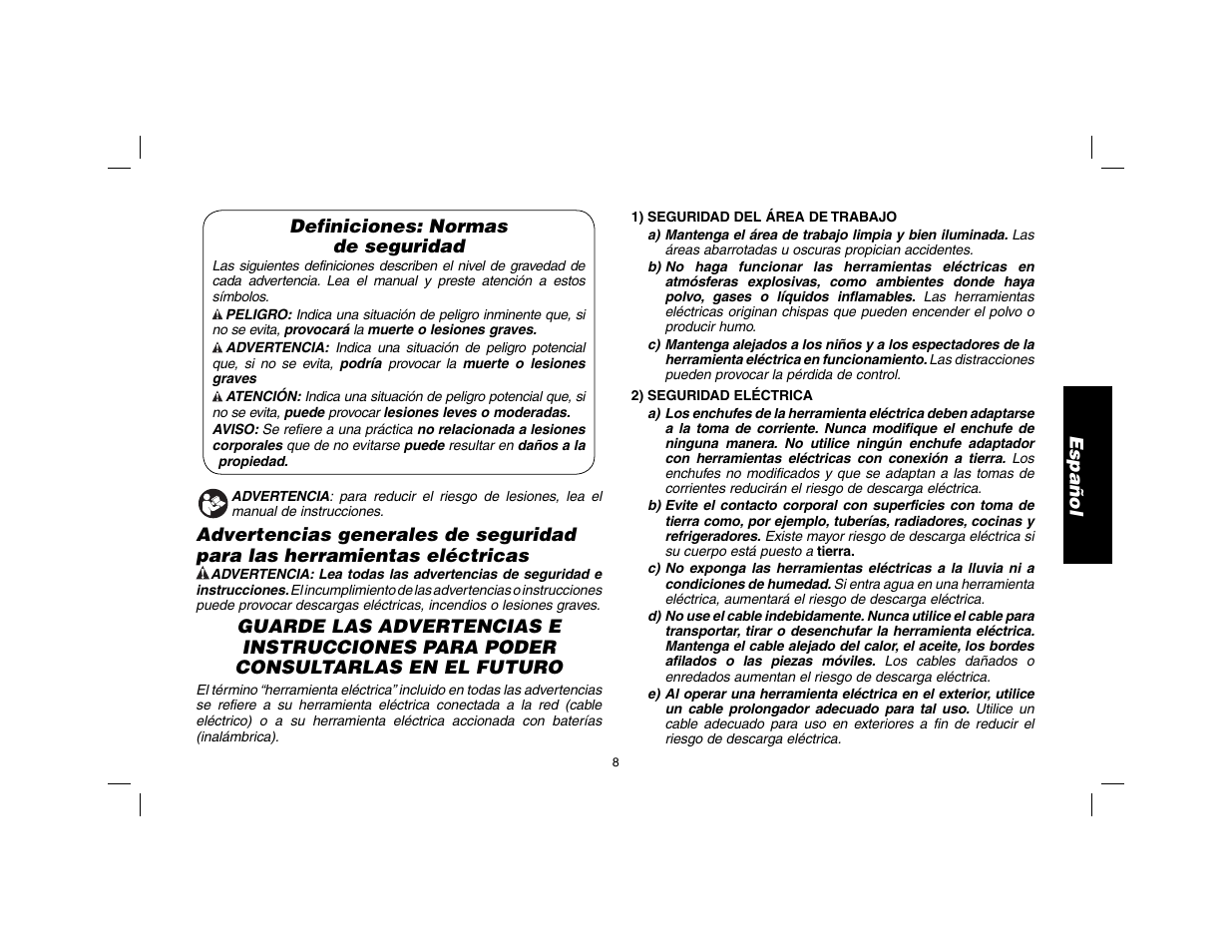 DeWalt DWD010 User Manual | Page 9 / 28