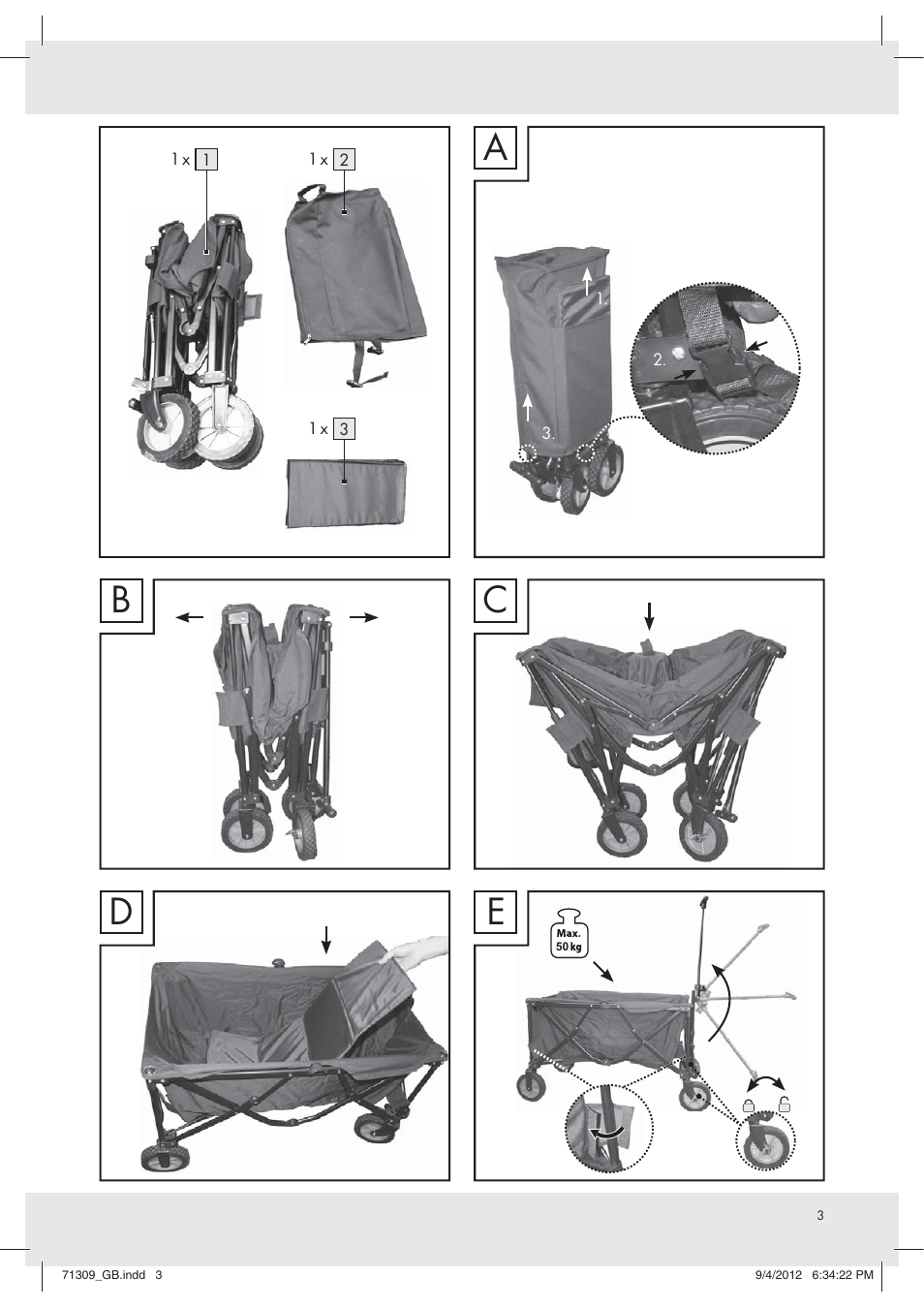 Ae d c b | Rocktrail Utility Wagon Z31220 User Manual | Page 3 / 7